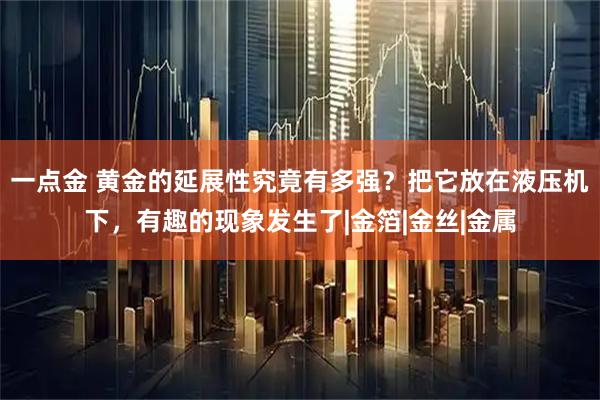 一点金 黄金的延展性究竟有多强？把它放在液压机下，有趣的现象发生了|金箔|金丝|金属
