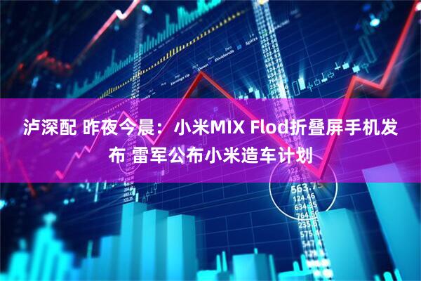 泸深配 昨夜今晨：小米MIX Flod折叠屏手机发布 雷军公布小米造车计划